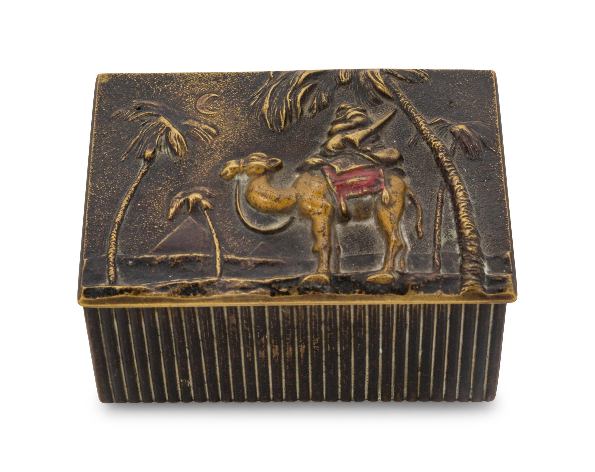 An Austrian Bronze Cigarette Box
