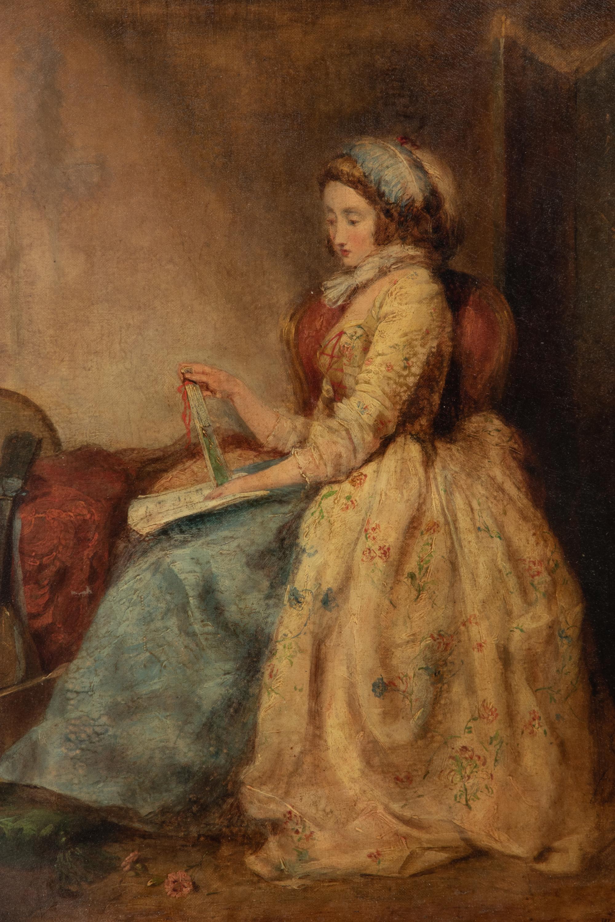 Woman Reading Music in an Interior