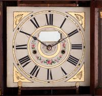 A Mahogany Eglomise and Parcel Gilt Mantel Clock