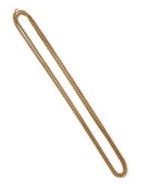 ANTIQUE, YELLOW GOLD LONGCHAIN NECKLACE