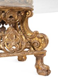 A Continental Giltwood Stand Converted to a Table