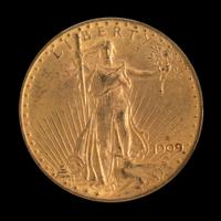 A United States 1909-D St. Gaudens $20 Gold Coin