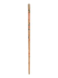 [CIVIL WAR]. Folk-art carved polychrome walking stick with patriotic motifs, incl. Army Corps badges.