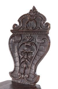 An Italian Baroque Walnut Hall Chair