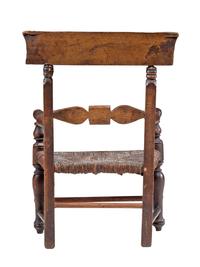 A Classical Miniature Paint-Decorated Rush Seat Fancy Chair