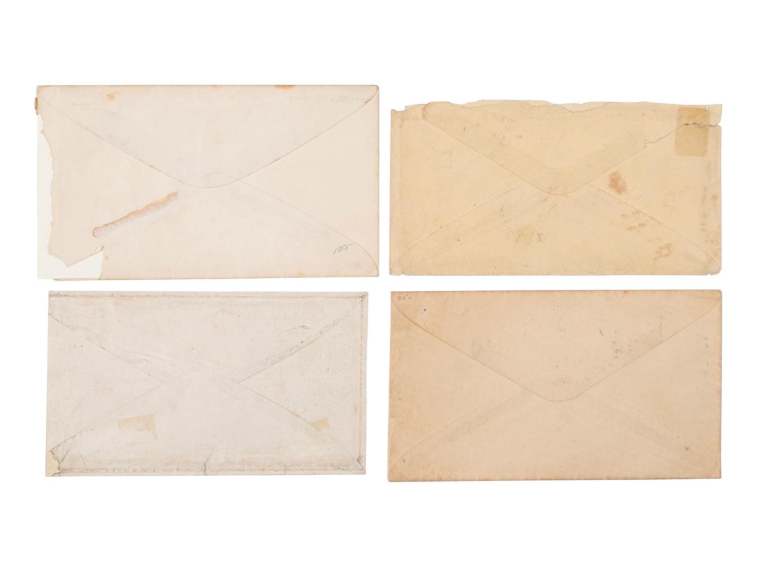 [CIVIL WAR]. A group of 4 covers, incl. covers carried on the USS Richmond and patriotic covers.