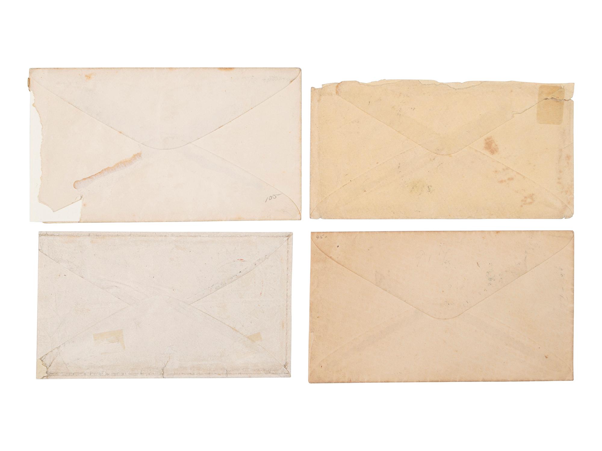 [CIVIL WAR]. A group of 4 covers, incl. covers carried on the USS Richmond and patriotic covers.