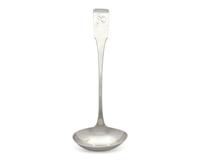 A Federal Silver Fiddle-Back Punch Ladle Associated with Eliza Gracie (1790-1825), By John and Peter Targee (active 1809-1814), New York, NY, Circa 1810