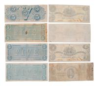 [CONFEDERATE - CURRENCY]. A large group of Confederate notes.