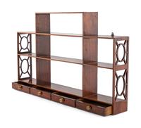 A George III Mahogany and Satinwood Hanging Etagere