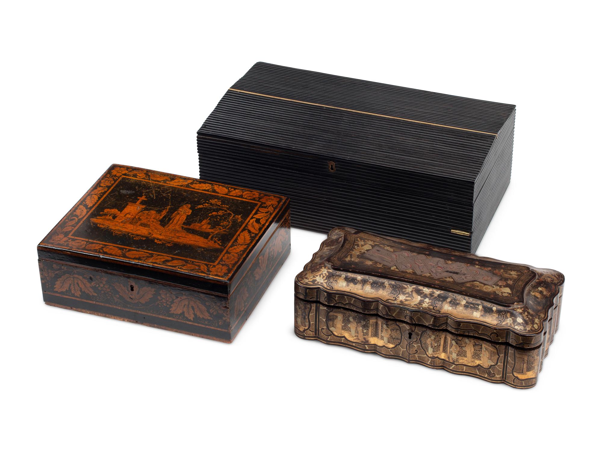 A Group of Three Table Boxes