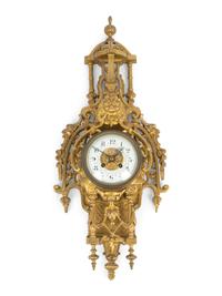 A Régence Style Gilt-Bronze Pendule Murale — LATE 19TH CENTURY