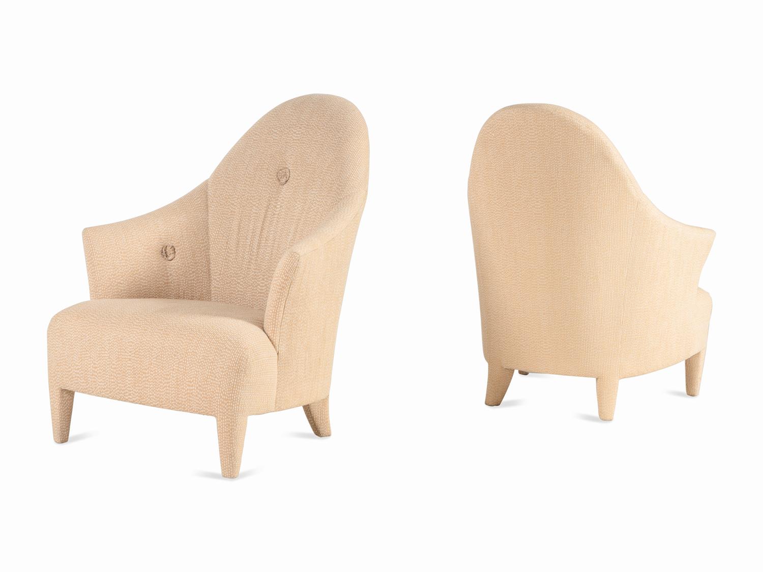 A Pair of John Hutton for Donghia Ghost Chairs