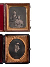 [EARLY PHOTOGRAPHY]. 23 cased images, incl. daguerreotype, ambrotype, and tintype portraits
