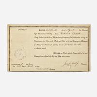 [Philadelphia] [Library Company of Philadelphia] Group of 3 Partially-Printed Documents
