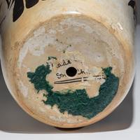 Polychrome Pottery Lamp Base