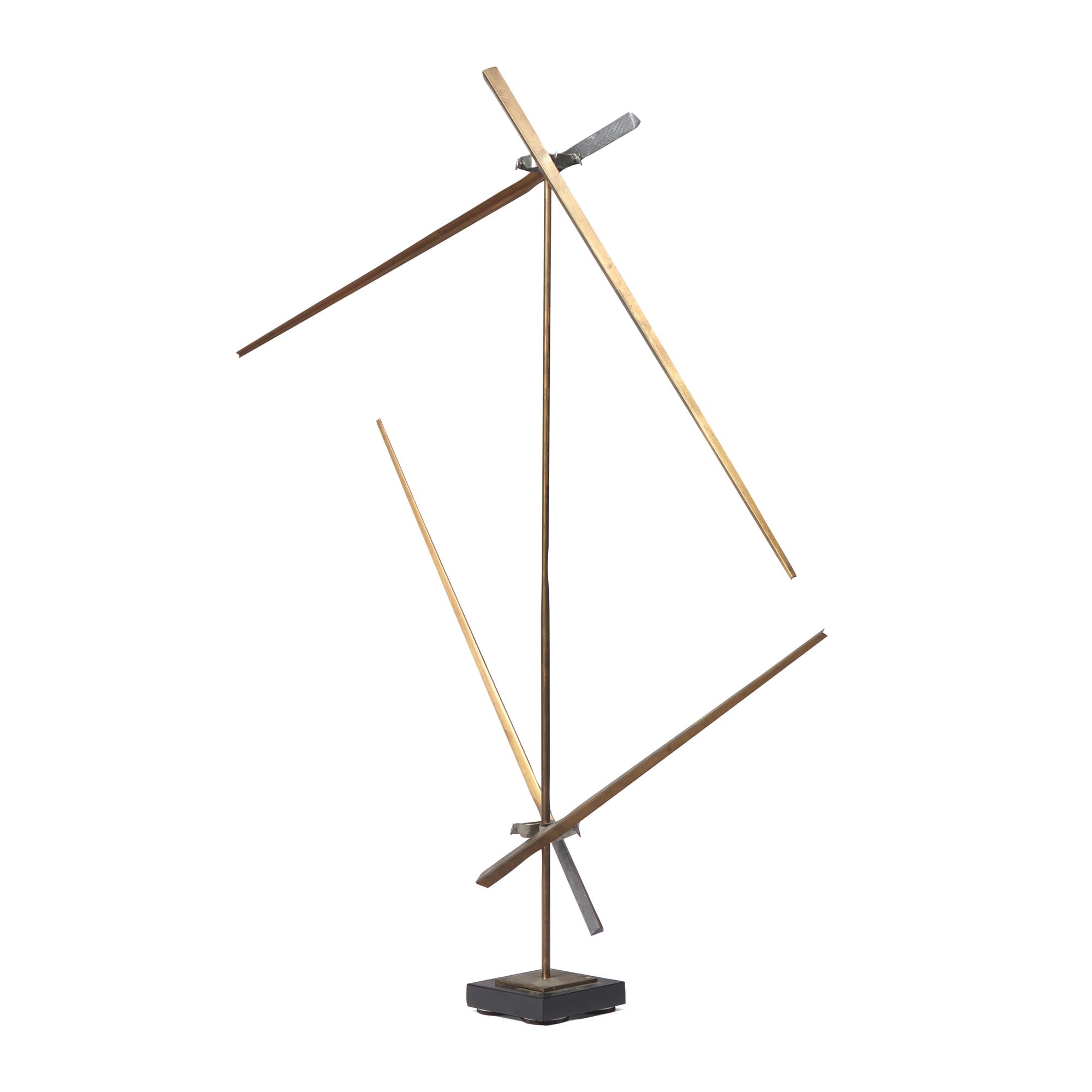 George Rickey (American, 1907-2002) — Divided Square Oblique II Bronze , 1993