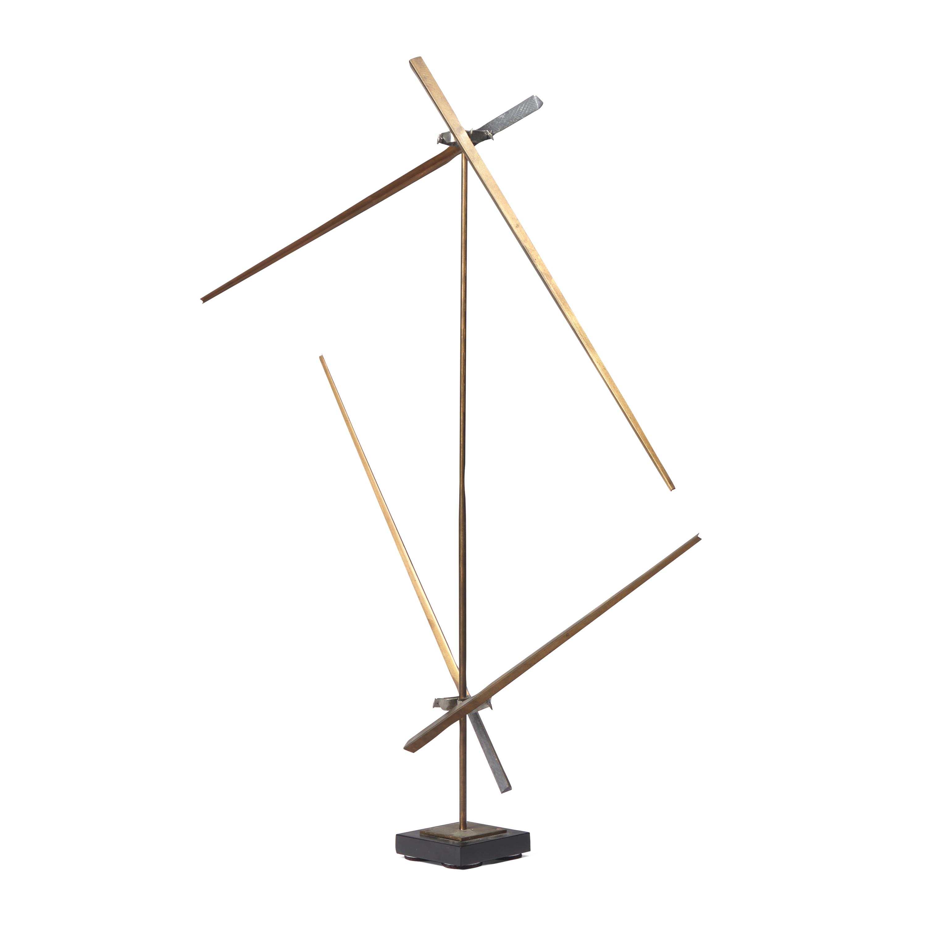 George Rickey (American, 1907-2002) — Divided Square Oblique II Bronze , 1993