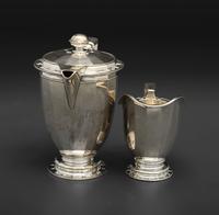 An American Silver Seven Piece Tea and Coffee Service with Matching Tray