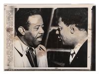 [CIVIL RIGHTS]. A group of 2 press photographs of Jackie Vaughn III and Ralph Abernathy, incl. Vaughn picketing at a July 1965 civil rights march in Chicago.