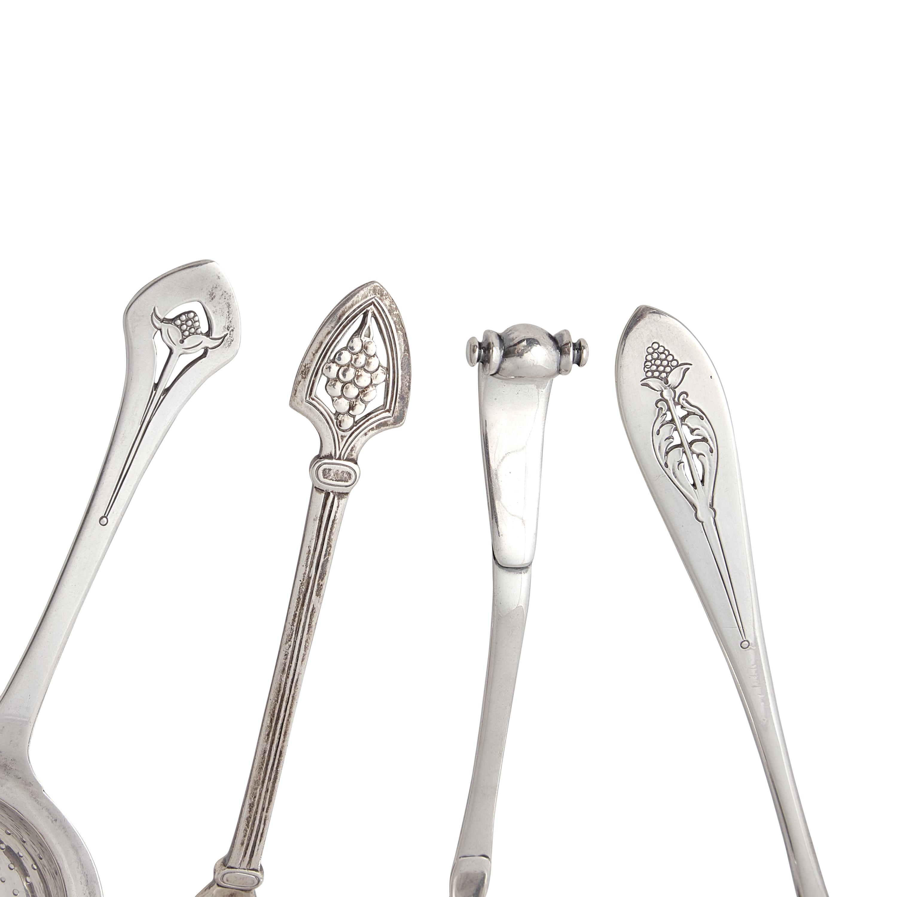 An Assorted Group of Arts and Crafts Sterling Silver Table Articles