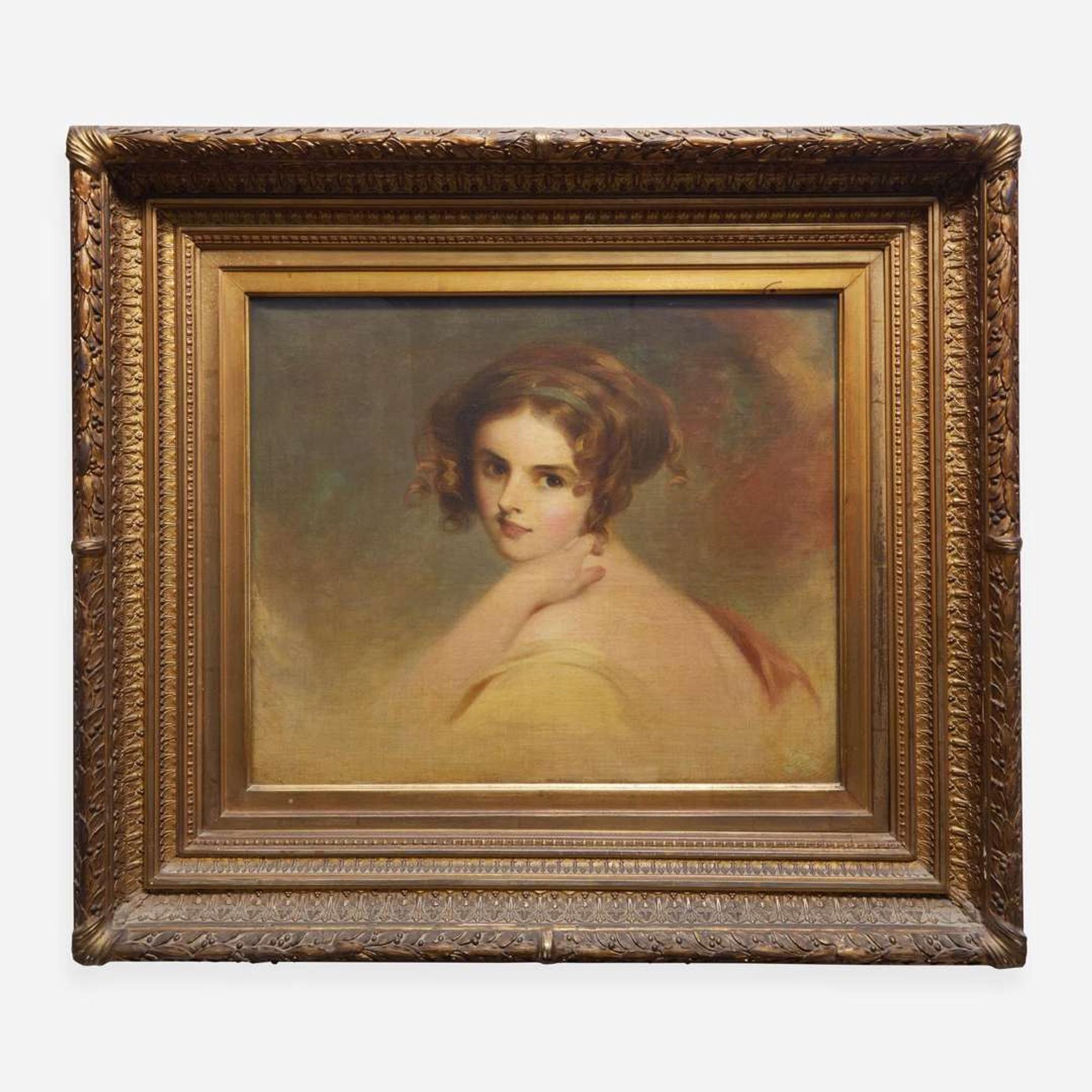 Attributed to Thomas Sully (1783-1872) Portrait of Actress Fanny Kemble (1809-1893) as Beatrice