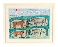 Untitled (Chicken Coop), 1970, Untitled (Tending Cattle), 1974 and Untitled (Wild Hare) , 1974 (three works)