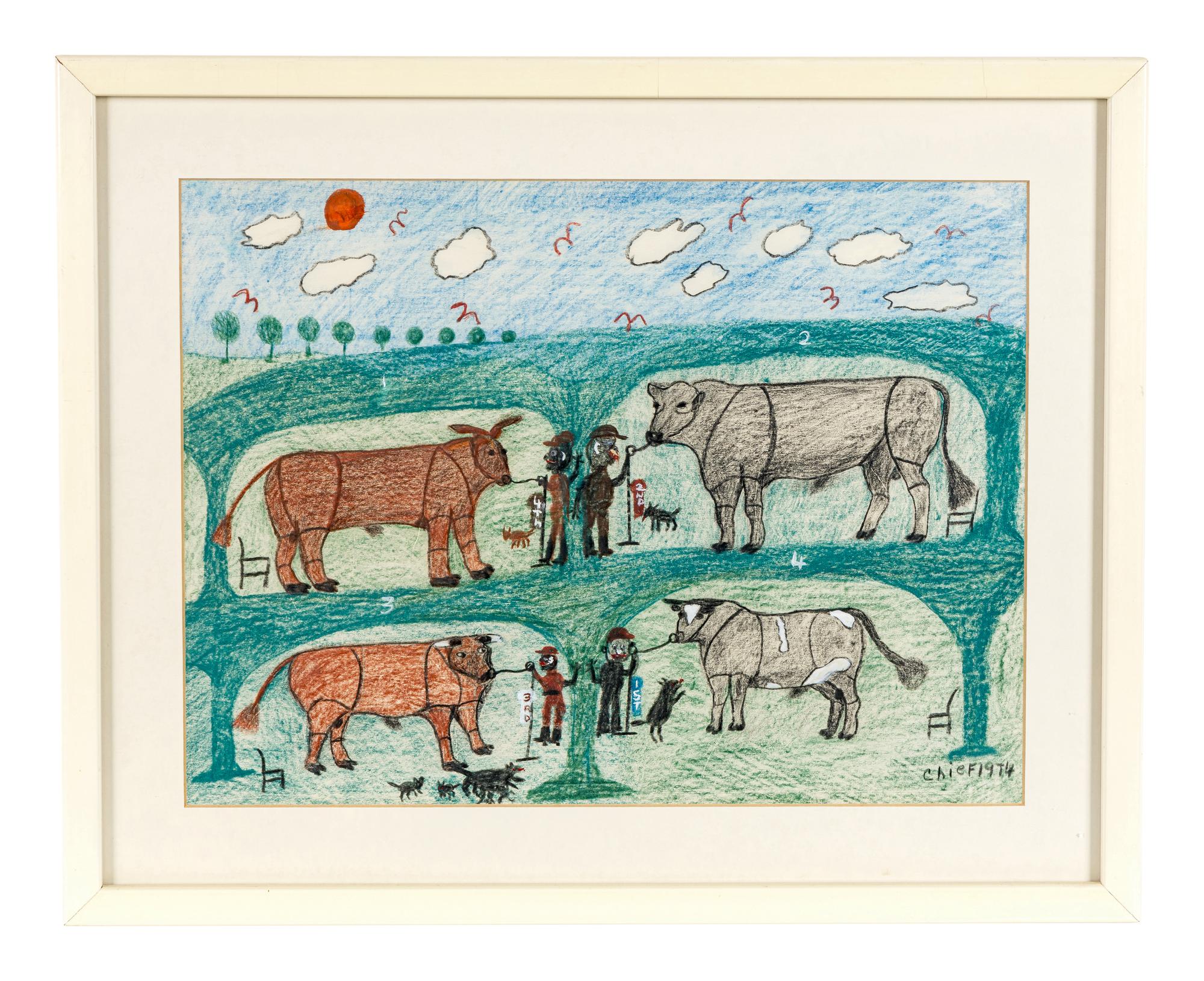 Untitled (Chicken Coop), 1970, Untitled (Tending Cattle), 1974 and Untitled (Wild Hare) , 1974 (three works)