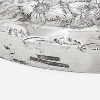 A coin silver floral repoussé vase William and Archibald Cooper, Cincinnati, OH (active 1836-1837) and Louisville, KY (active 1837-1846), circa 1840