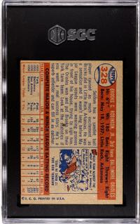 A 1957 Topps Brooks Robinson Rookie Baseball Card No. 328 (SGC 4.5 VG-EX+)