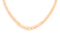 ANGEL SKIN CORAL BEAD NECKLACE