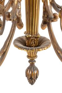 A Neoclassical Style Gilt Metal Six-Light Chandelier