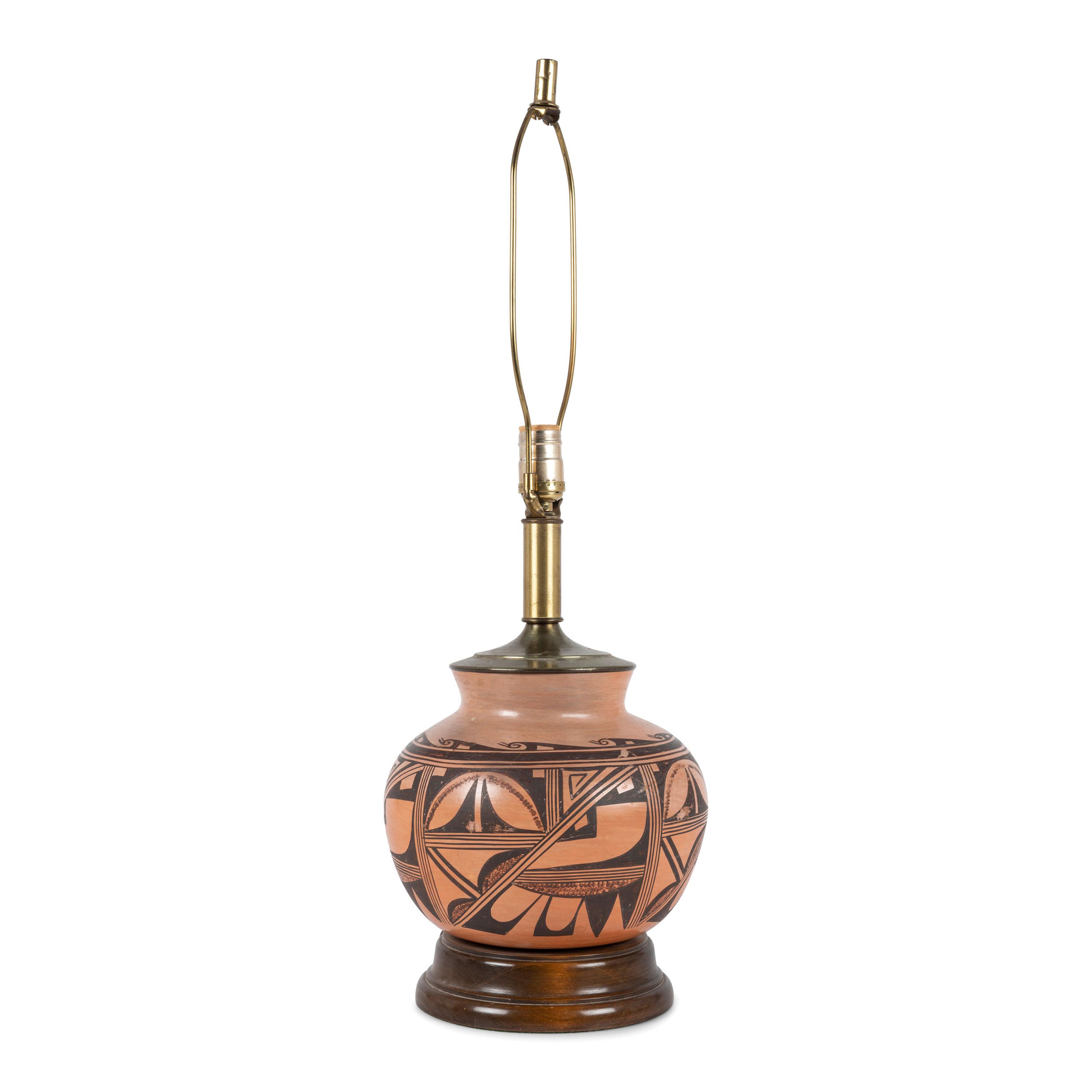 Hopi Pottery Jar, Mounted as Lampstand
