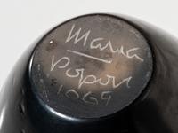 Blackware Pottery Jar, with Gunmetal Finish October 1969