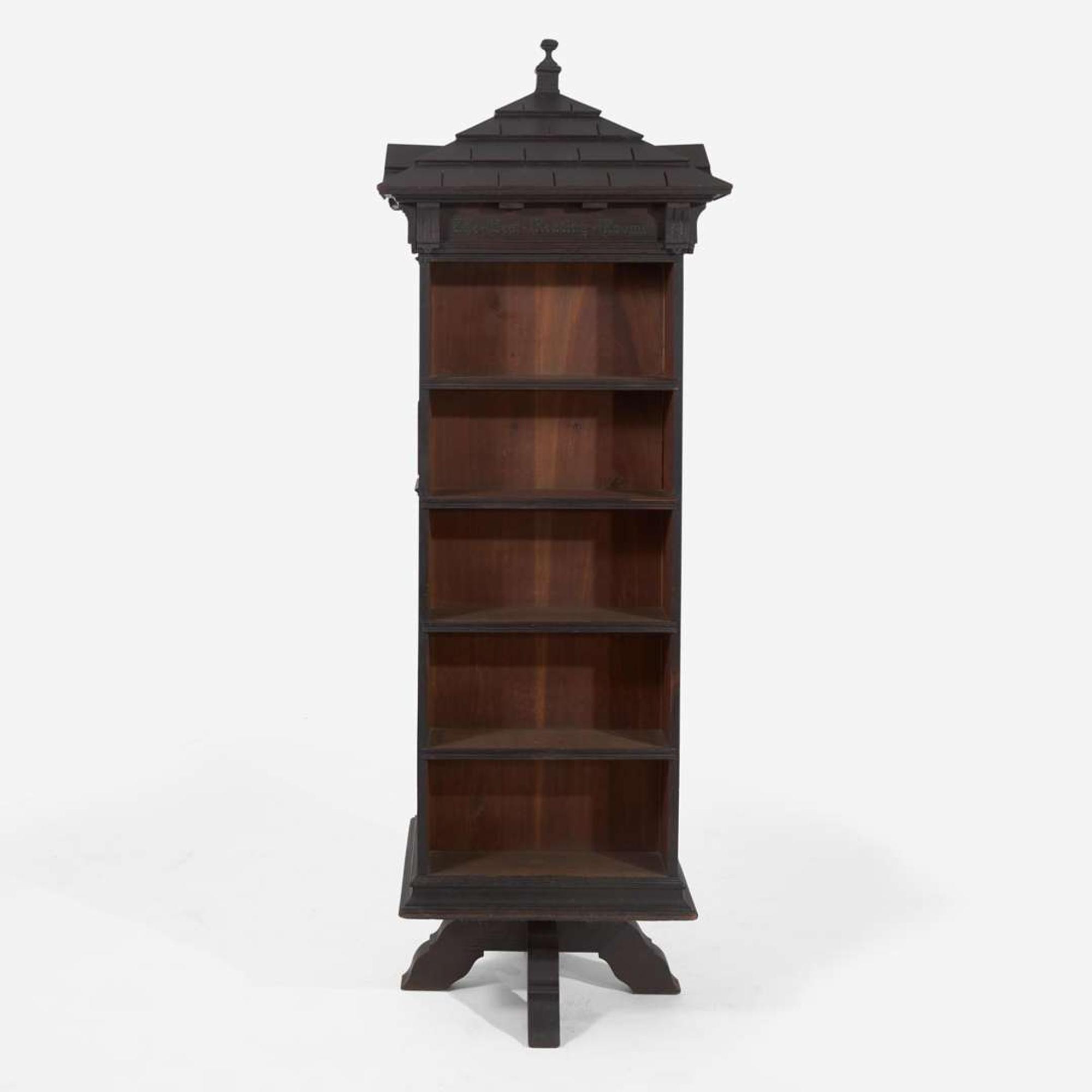 Seymour Easton (British, 1859-1916) "Tabard Inn Library" Revolving Bookcase, circa 1902