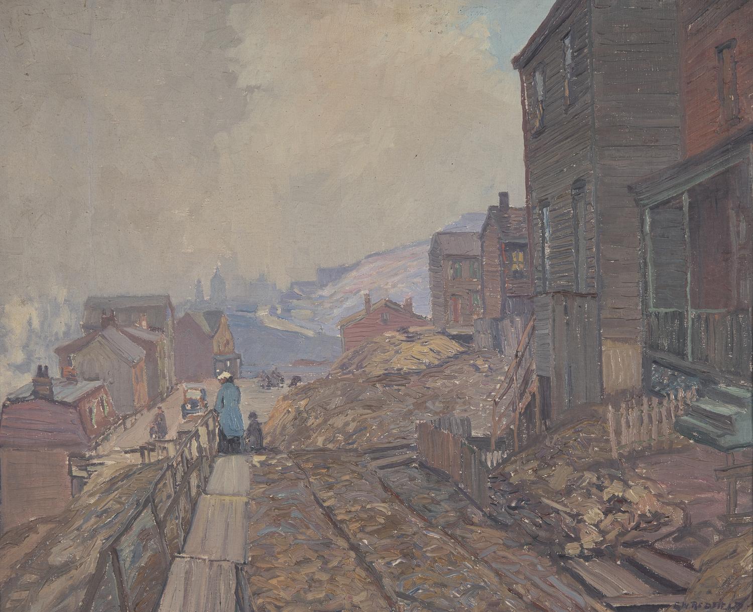 Edward Willis Redfield (American, 1869-1965) — Overlooking Soho, Pittsburgh , 1918