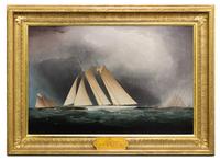 James E. Buttersworth, (American, 1817-1894), Yacht America, Racing off Sandy Hook, August, 1870