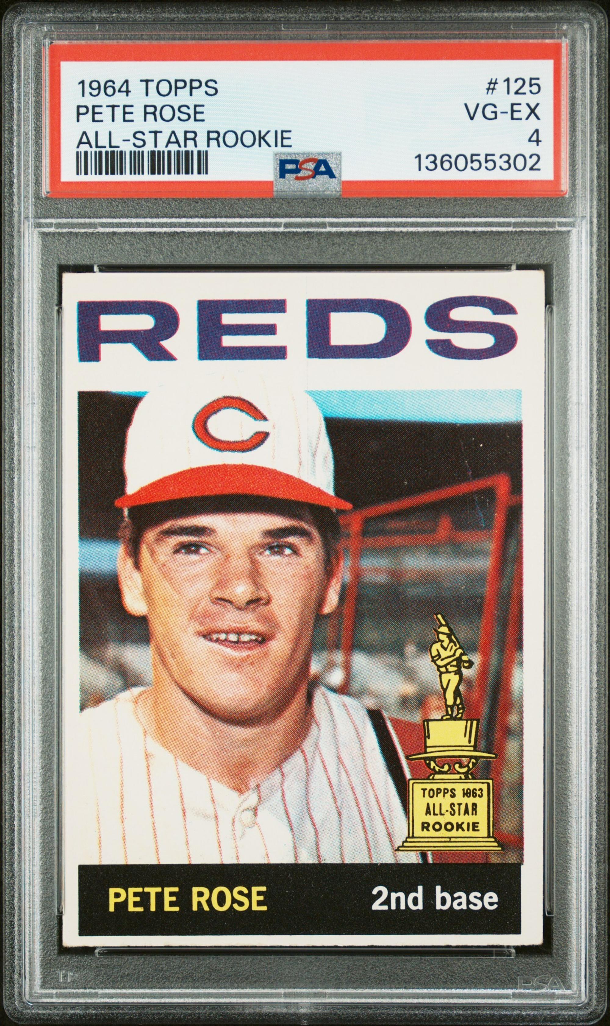 A 1964 Topps Pete Rose Baseball Card No. 125 (PSA 4 VG-EX)