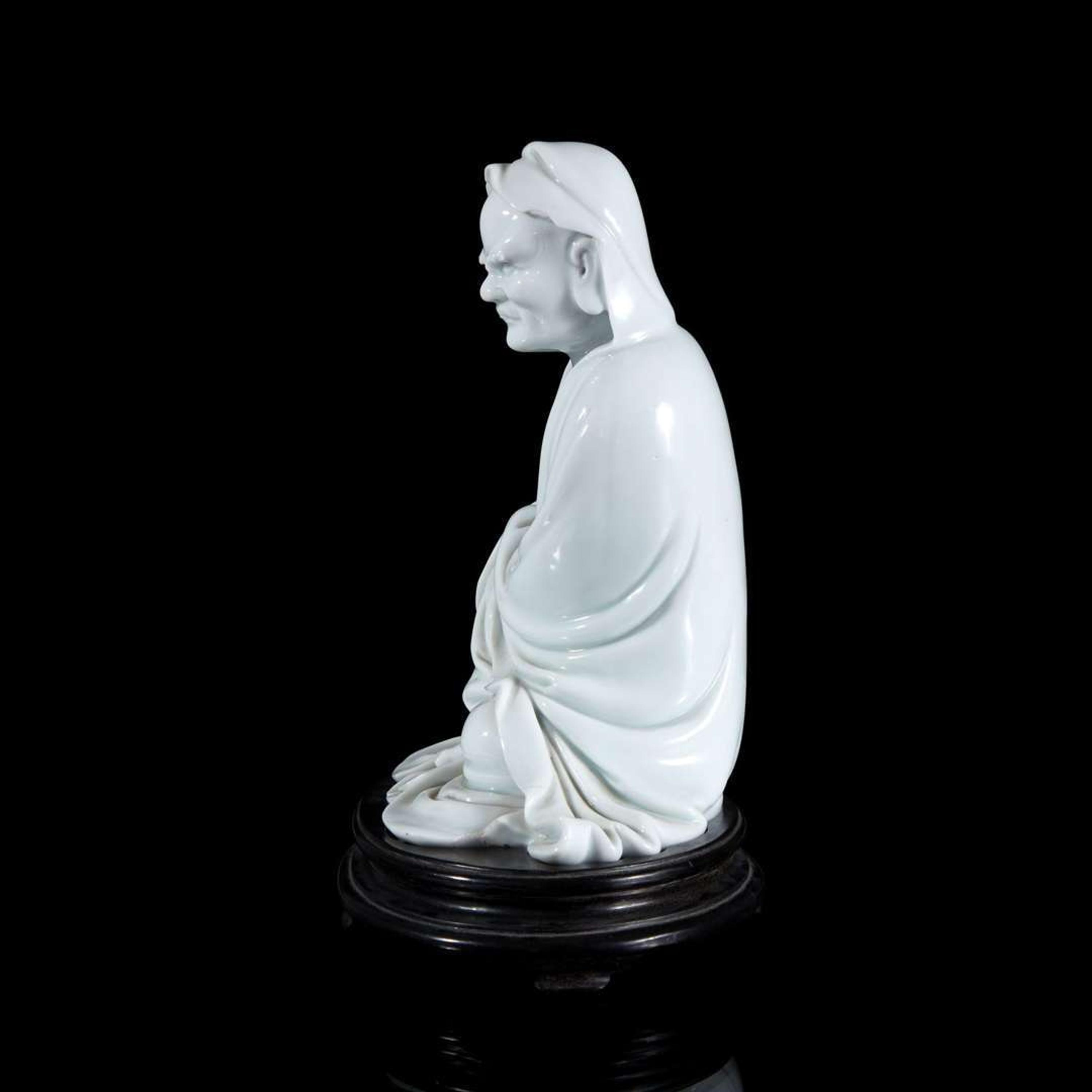 A Chinese blanc de Chine figure of Bodhidharma 德化瓷菩提达摩