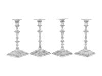 A Set of Four George III Silver Candlesticks