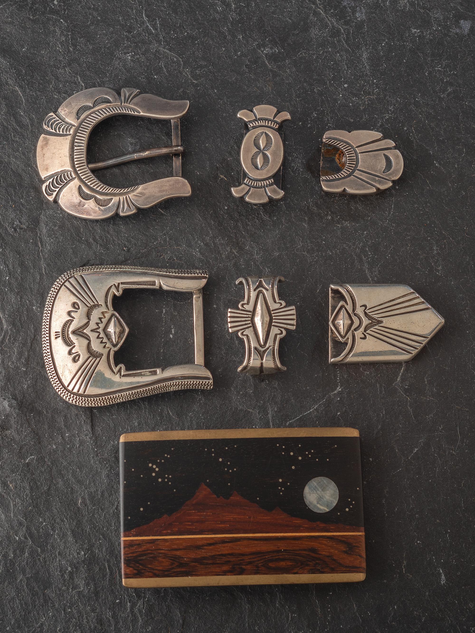 Navajo and Southwestern-style Ranger Sets and Belt Buckle