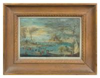 Continental School, (18th Century), Landscape with Figures