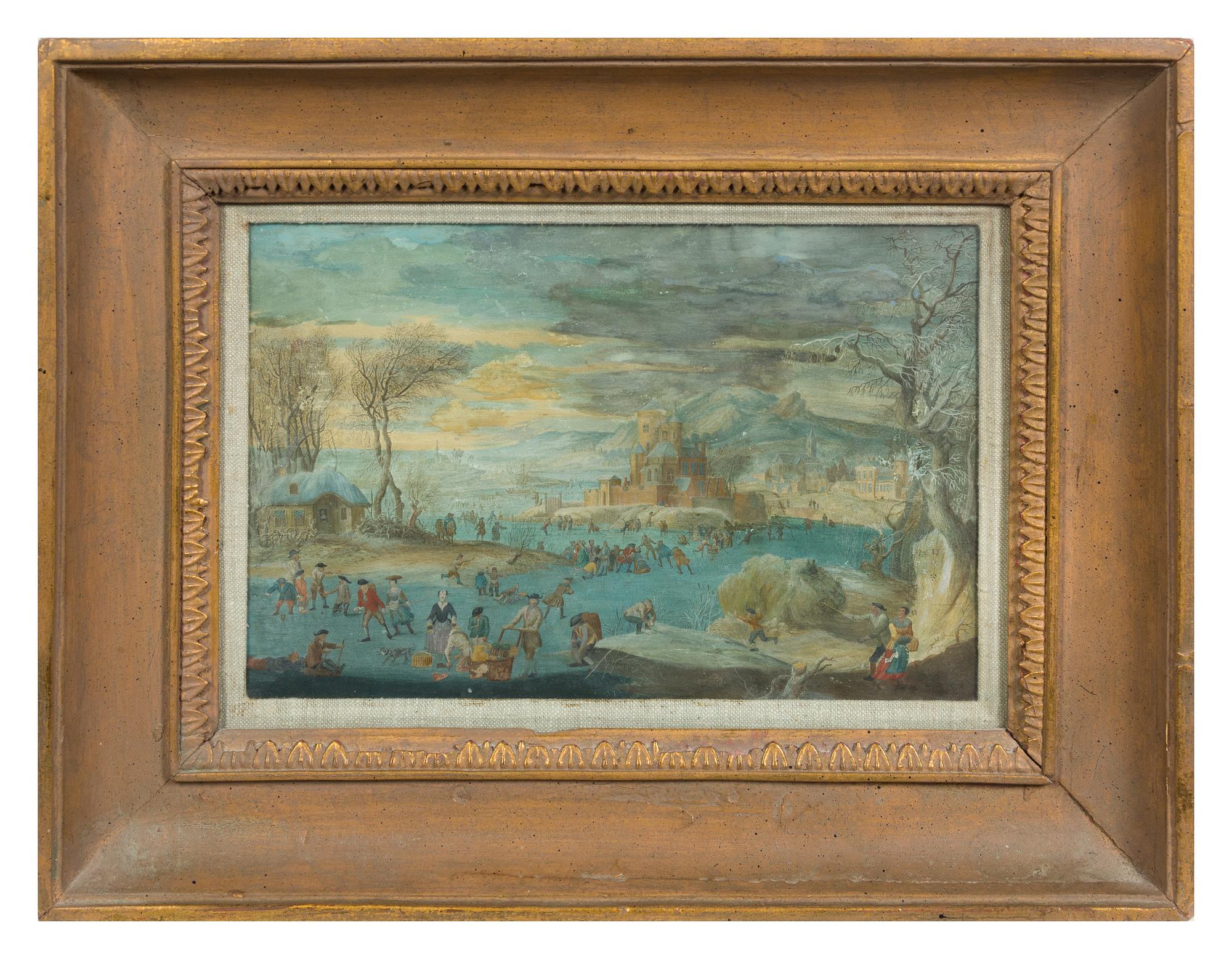 Continental School, (18th Century), Landscape with Figures