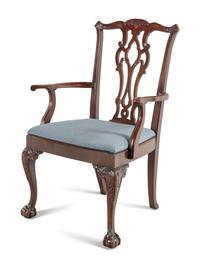 A Pair of George III Style Mahogany Armchairs