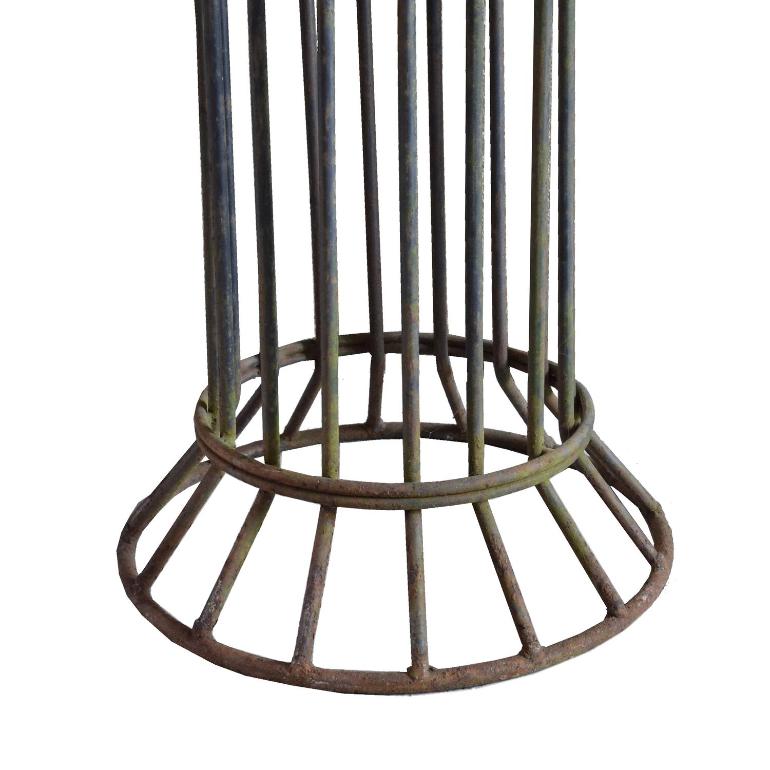 A Pair of Wrought Iron Columns 24" W x 16" D x 98.5" H — France, Mid-20th Century