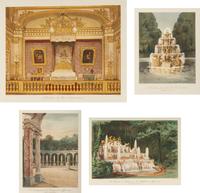 Three Noel Marcel Lambert Engravings and One Chambre du Roi Engraving