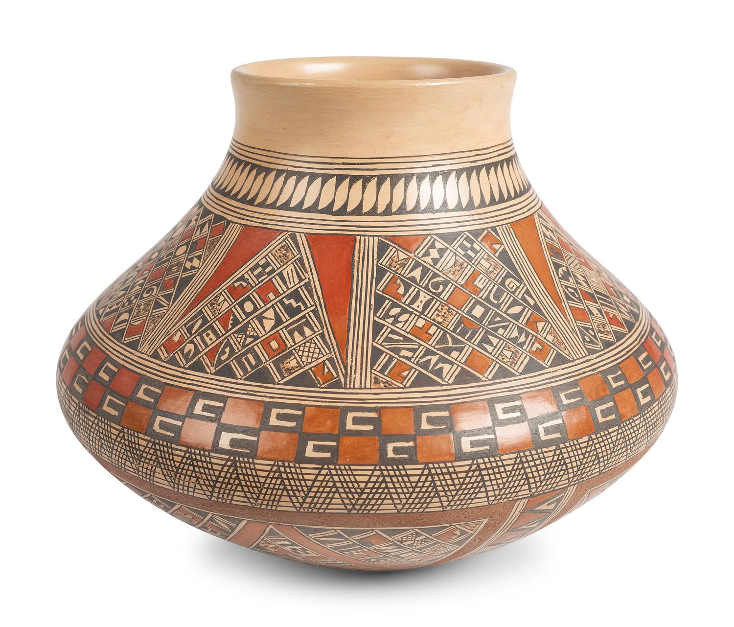 Polychrome Pottery Vase