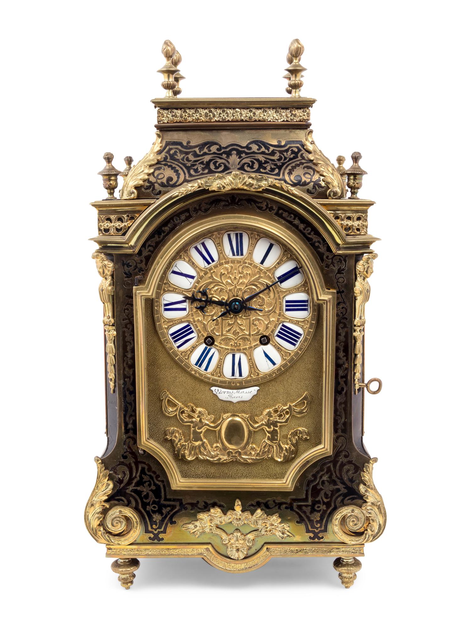 A Napoleon III Gilt Bronze Mounted Boulle Marquetry Bracket Clock
