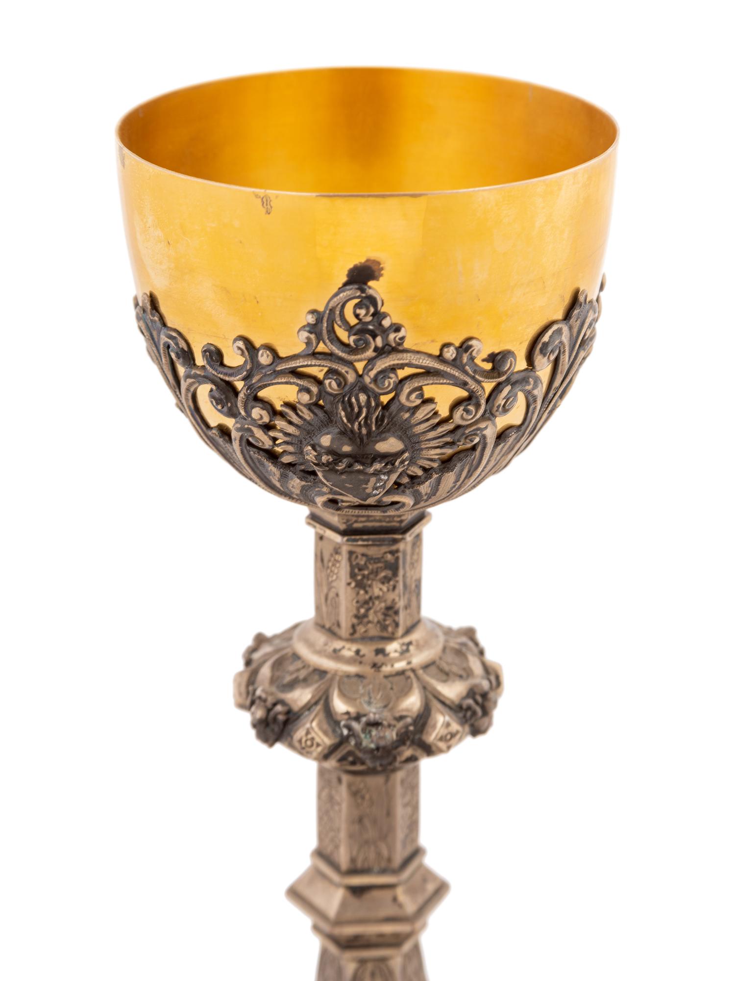 A Continental Silver and Mixed Metal Chalice