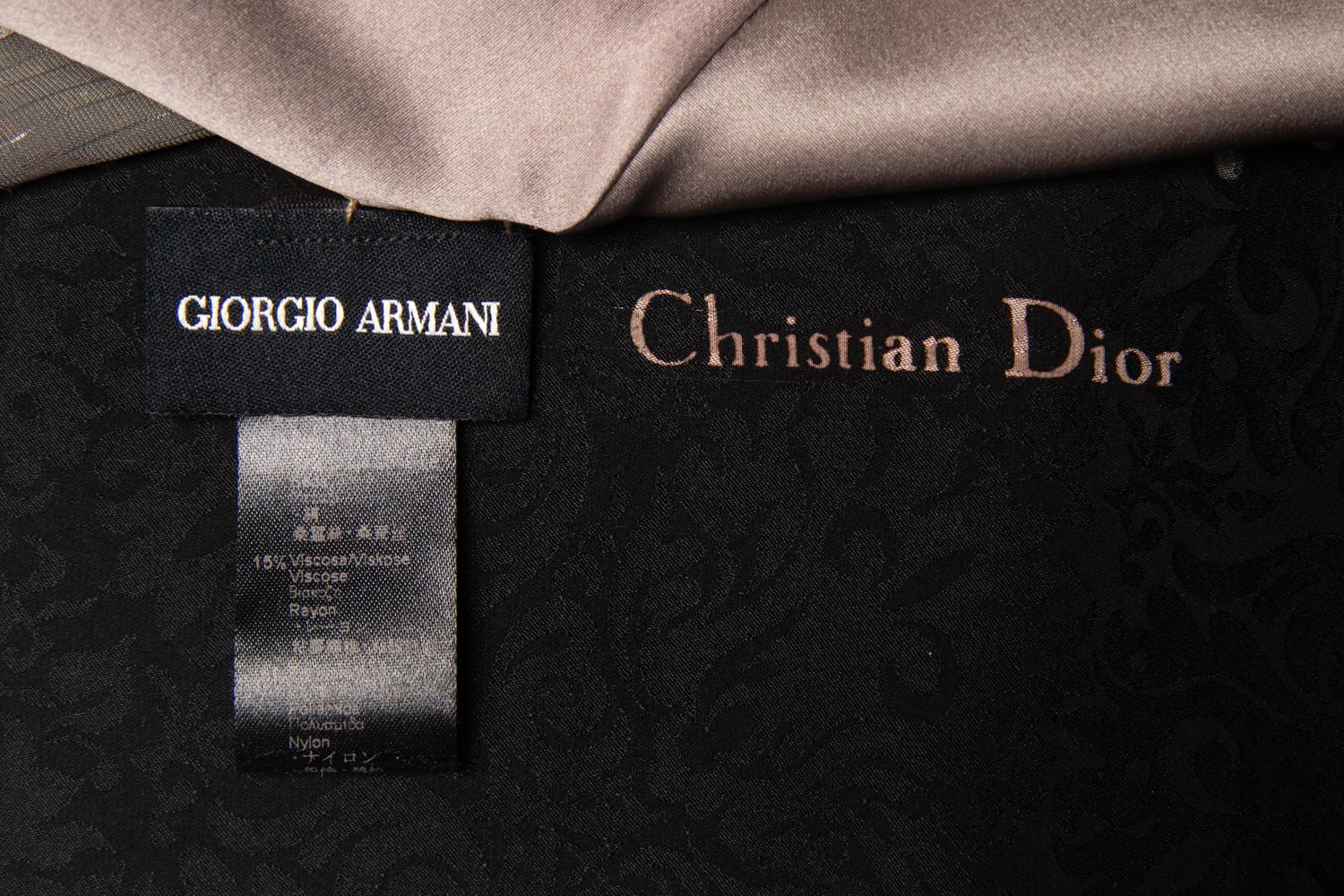 A Christian Dior Scarf and a Giorgio Armani Voided Velvet Shawl